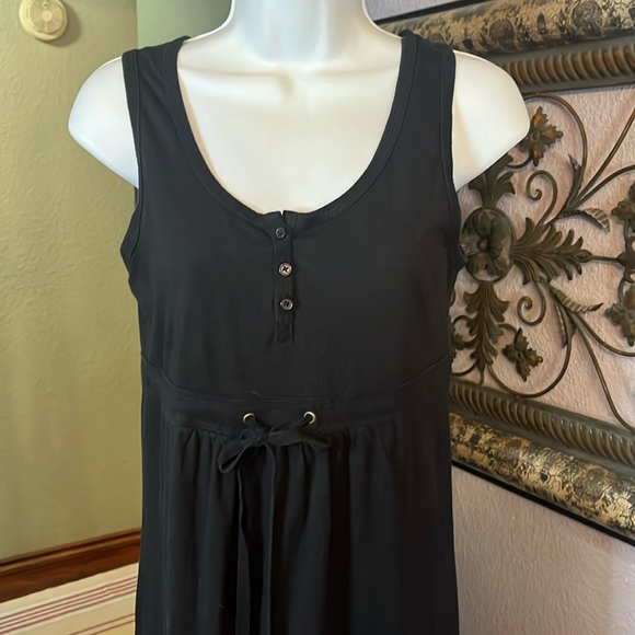 Eddie Bauer Black Maxi Empire Waist Sleeveless Knit Sz S - Picture 2 of 12